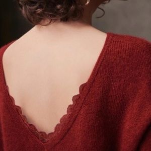 Sezane Nicky sweater in raspberry